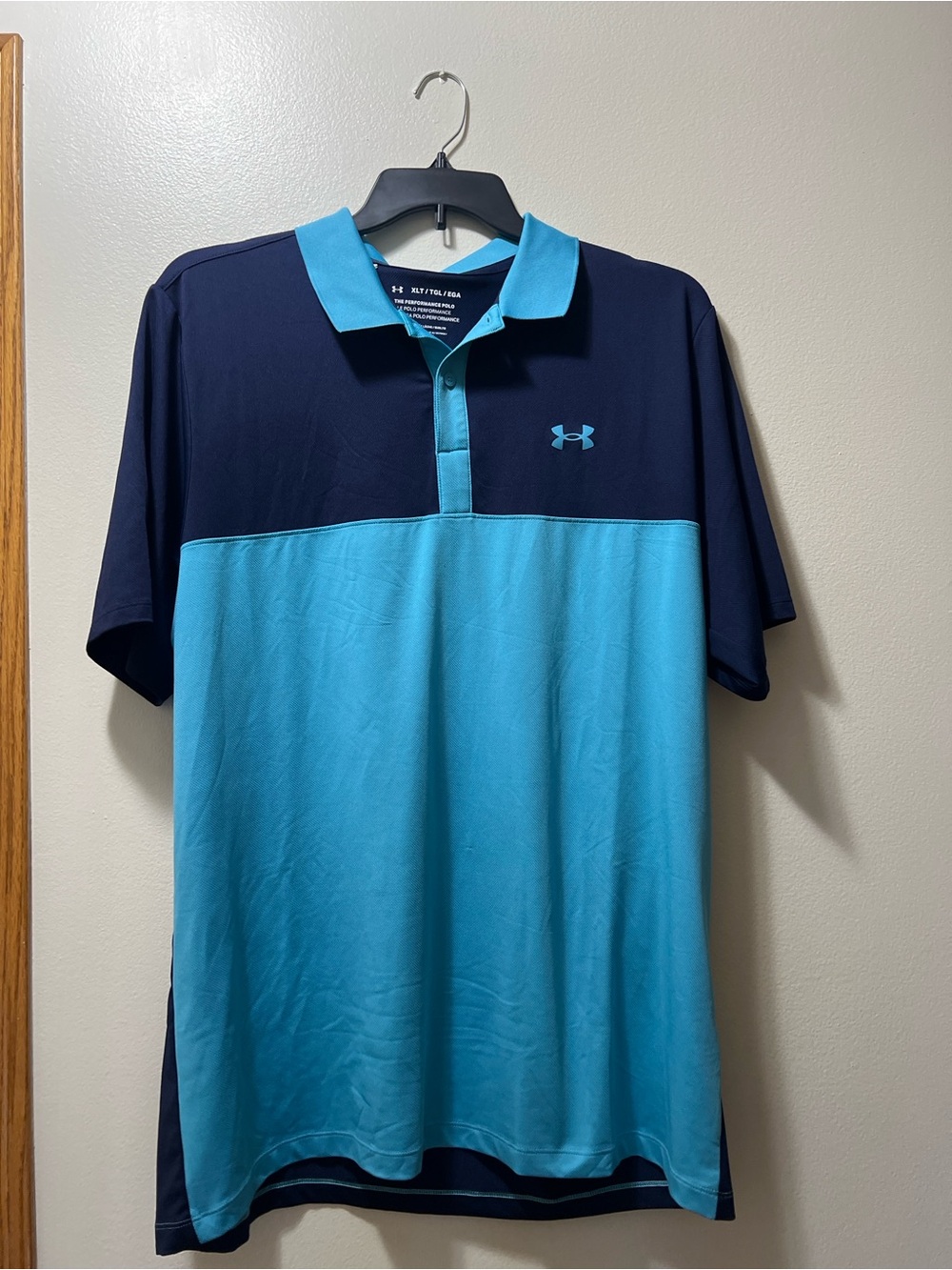 Under Armour Two-Tone Blue Polo Shirt